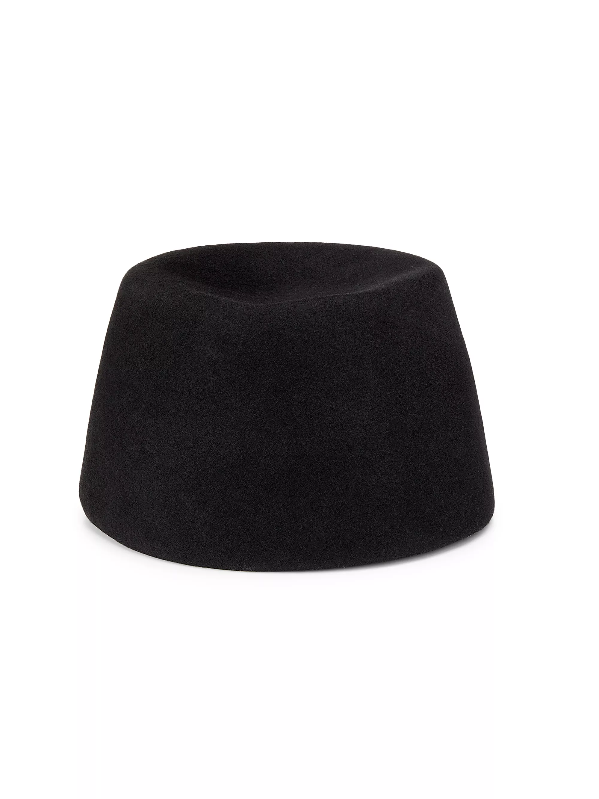 Loro Piana, Felt pillbox hat with jasmine rabbit hair