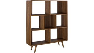 Modway Transmit mid-century offset cube wood bookcase