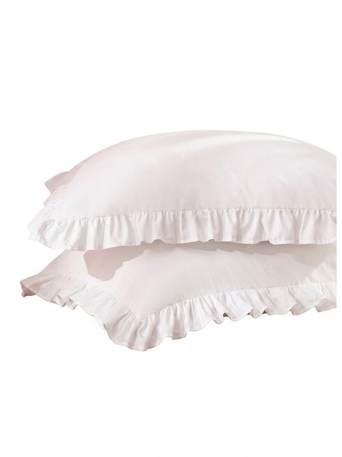 Bedsure White Ruffle Pillow Cases, (Set of 2)