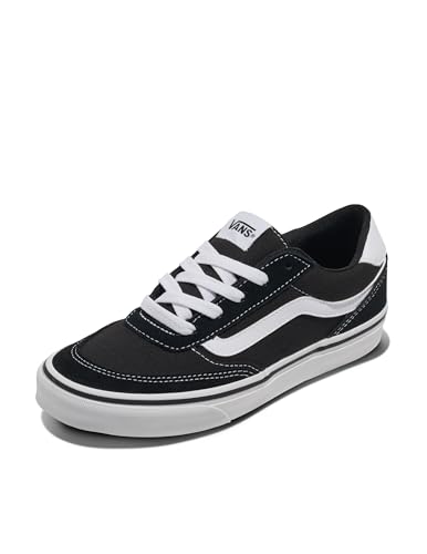Vans Women's Brooklyn Ls Sneaker, Suede Canvas Black White, 7 Uk