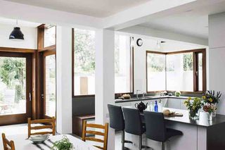 architectural kitchen extension kitchen island with bar stools