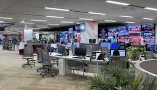 The newsroom of New Delhi Television