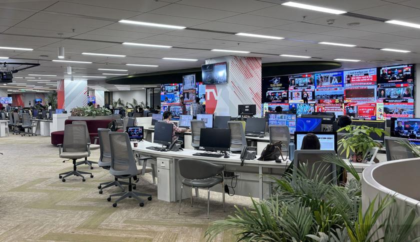 The newsroom of New Delhi Television