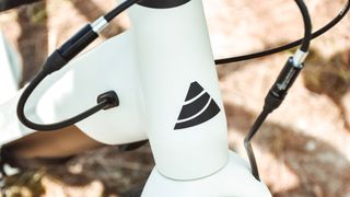 Close up on the Cairn Cycles E-Adventure Rival front end