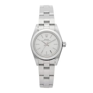 Rolex Stainless Steel 24mm Oyster Perpetual Watch Silver 76080