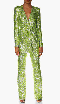 Sequin gathered jacket, Badgley Mischka ($495) | Olivela