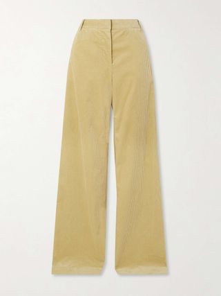 Cotton-Corduroy Wide-Leg Pants