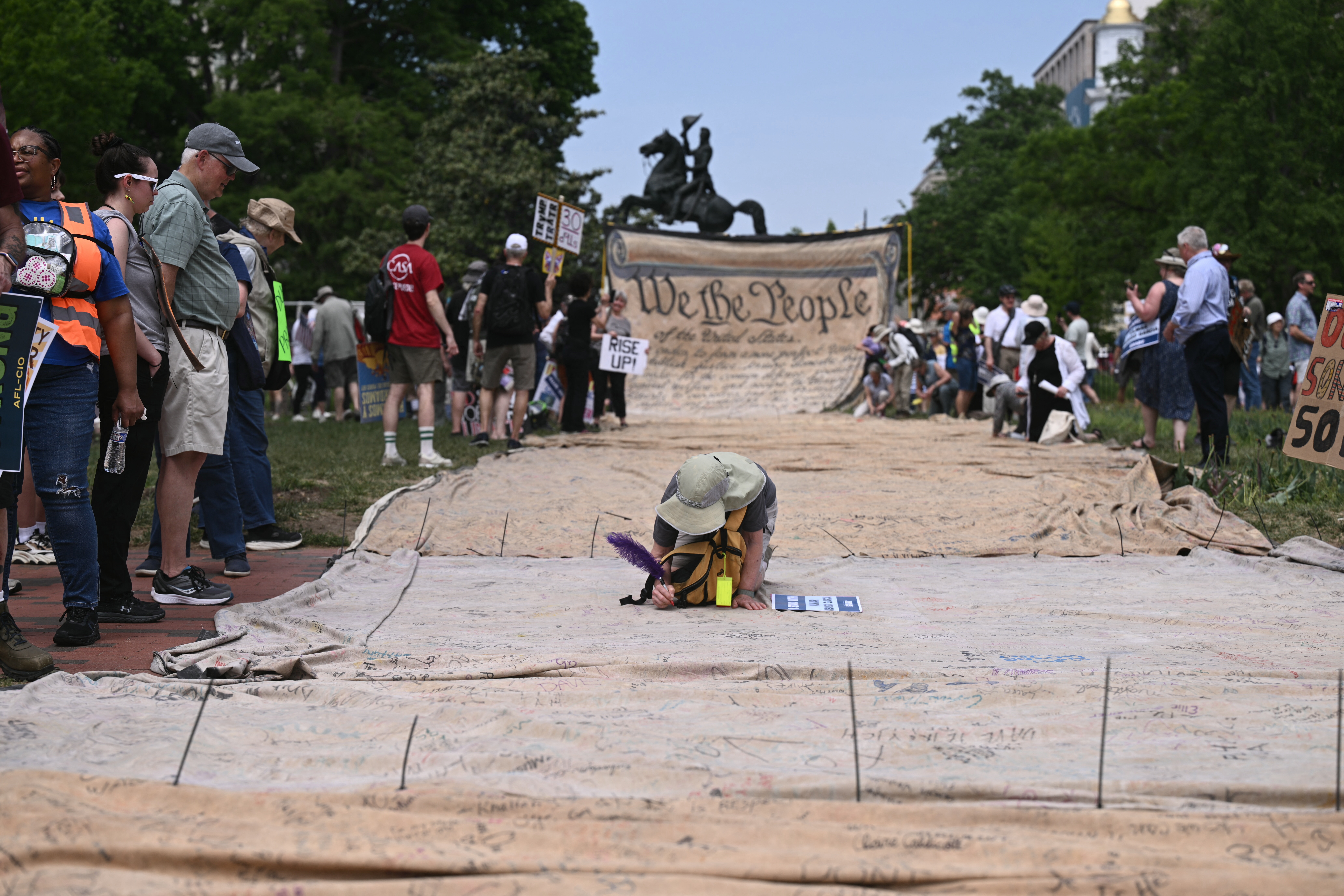 A protest in Washington, DC