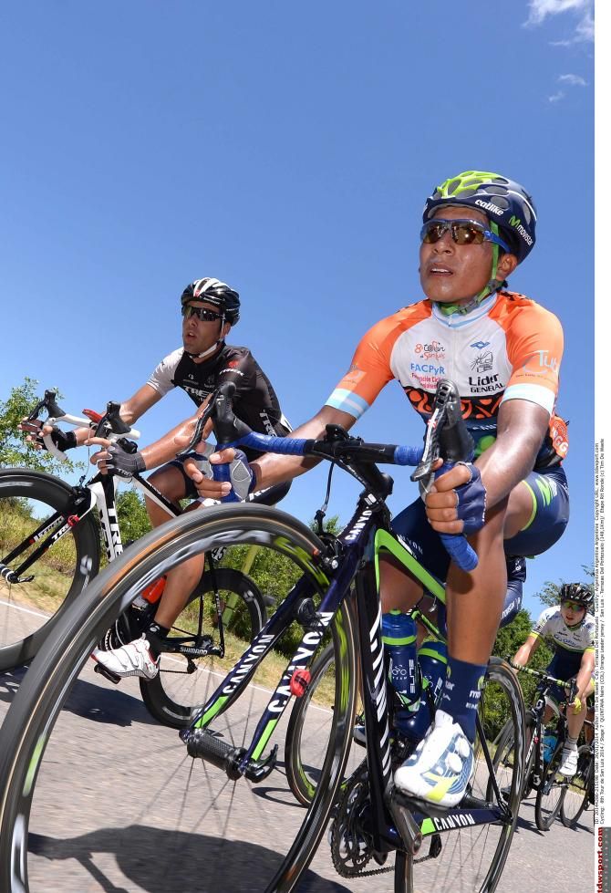Nairo Quintana (Movistar) in the Tour de San Luis leader's jersey