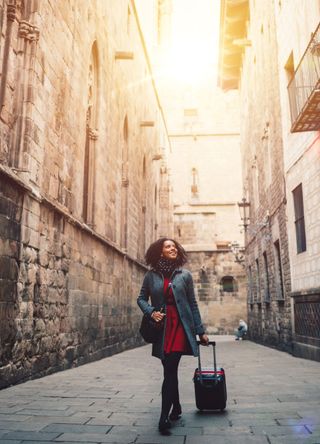 Woman on a trip