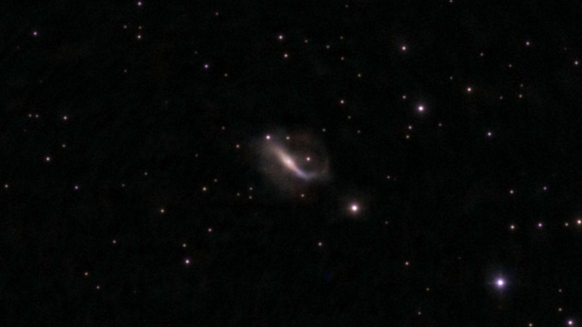 NGC 7479 galaxy in the night sky as imaged by the Unistellar Odyssey Pro.