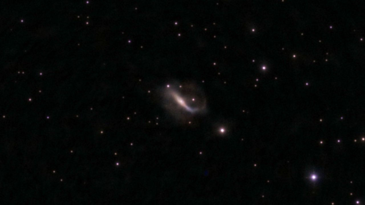NGC 7479 galaxy in the night sky as imaged by the Unistellar Odyssey Pro.