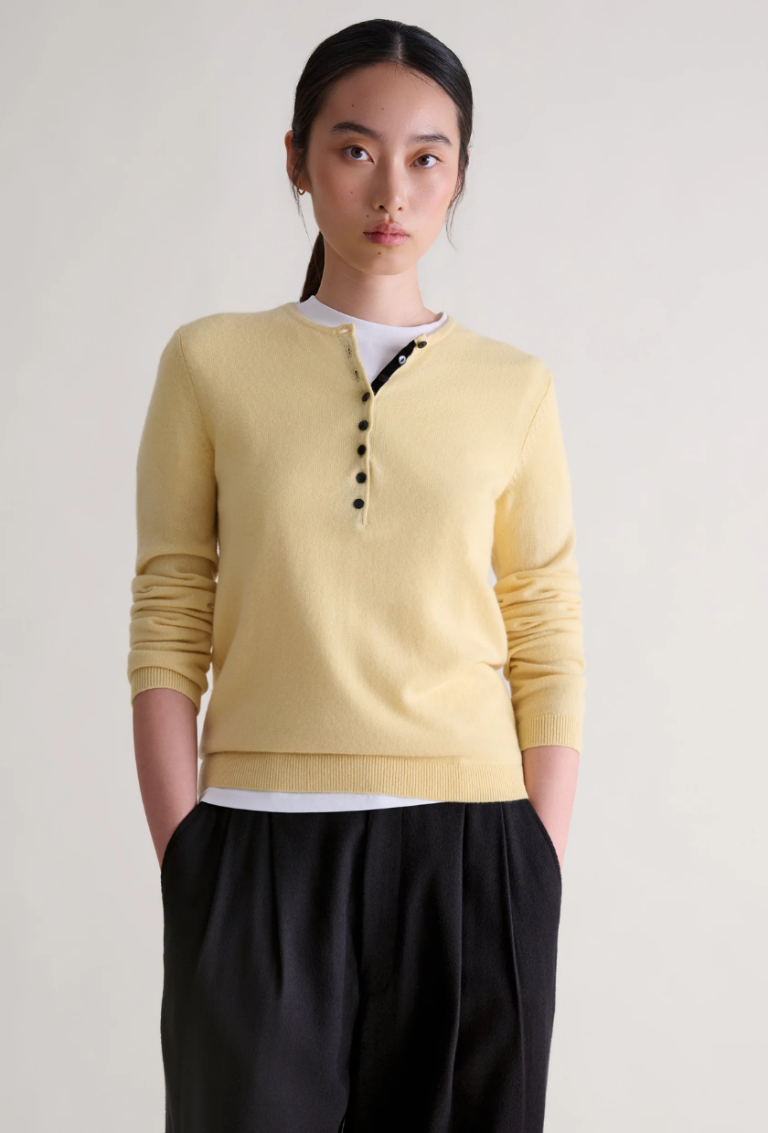 Rise &amp;amp; Fall, Women's Cashmere Merino Henley Jumper
