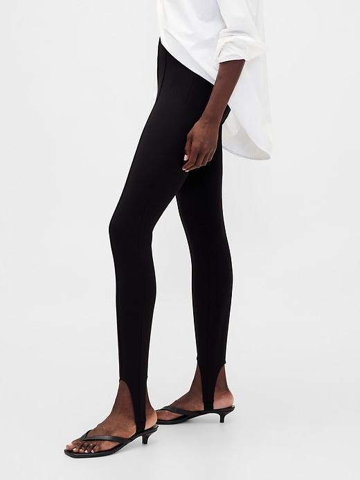 High Rise Double Knit Stirrup Pants