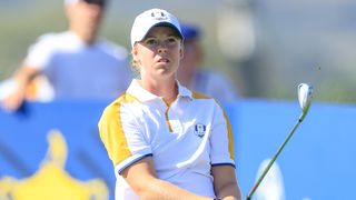 Meja Ortengren takes a shot in the Junior Ryder Cup