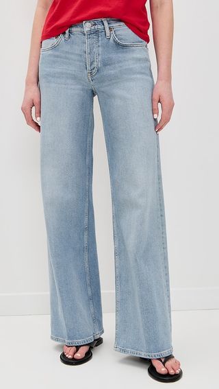 Re/done Mid Rise Wide Leg Jeans