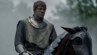 Ser Duncan the Tall (Peter Claffey) rides a horse on A Knight of the Seven Kingdoms.