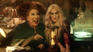 Bette Middler and Sarah Jessica Parker as Winnie and Sarah Sanderson