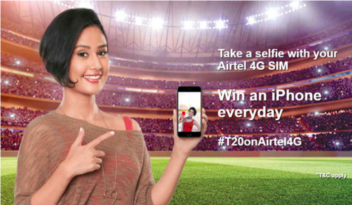 Airtel announces #T20onAirtel4G contest, offers iPhone 8 every day