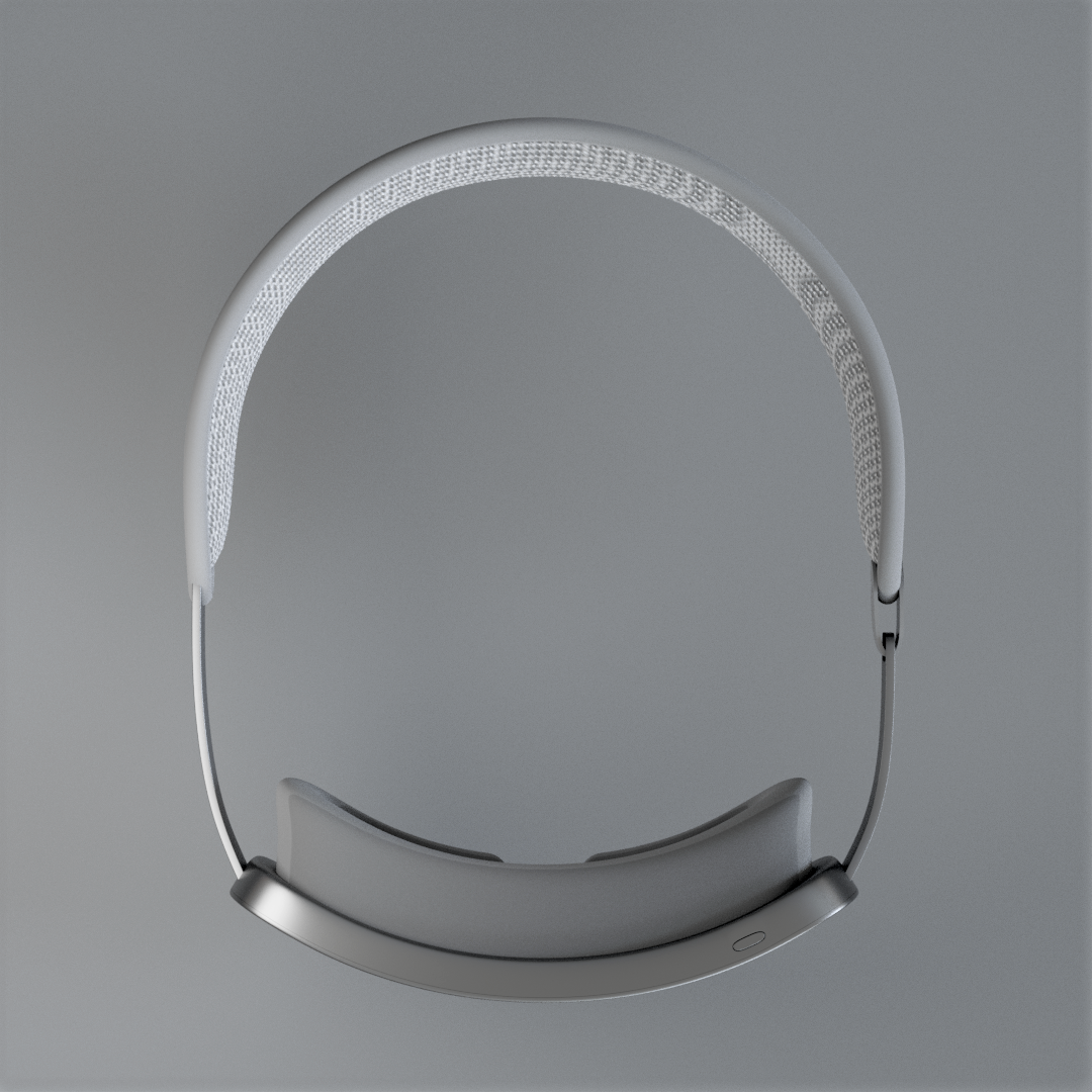 A mock up of the Apple Reality Pro headset