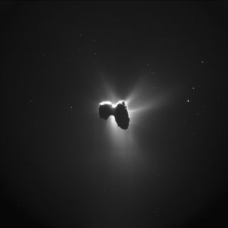 Rosetta made this image of the comet as it approached