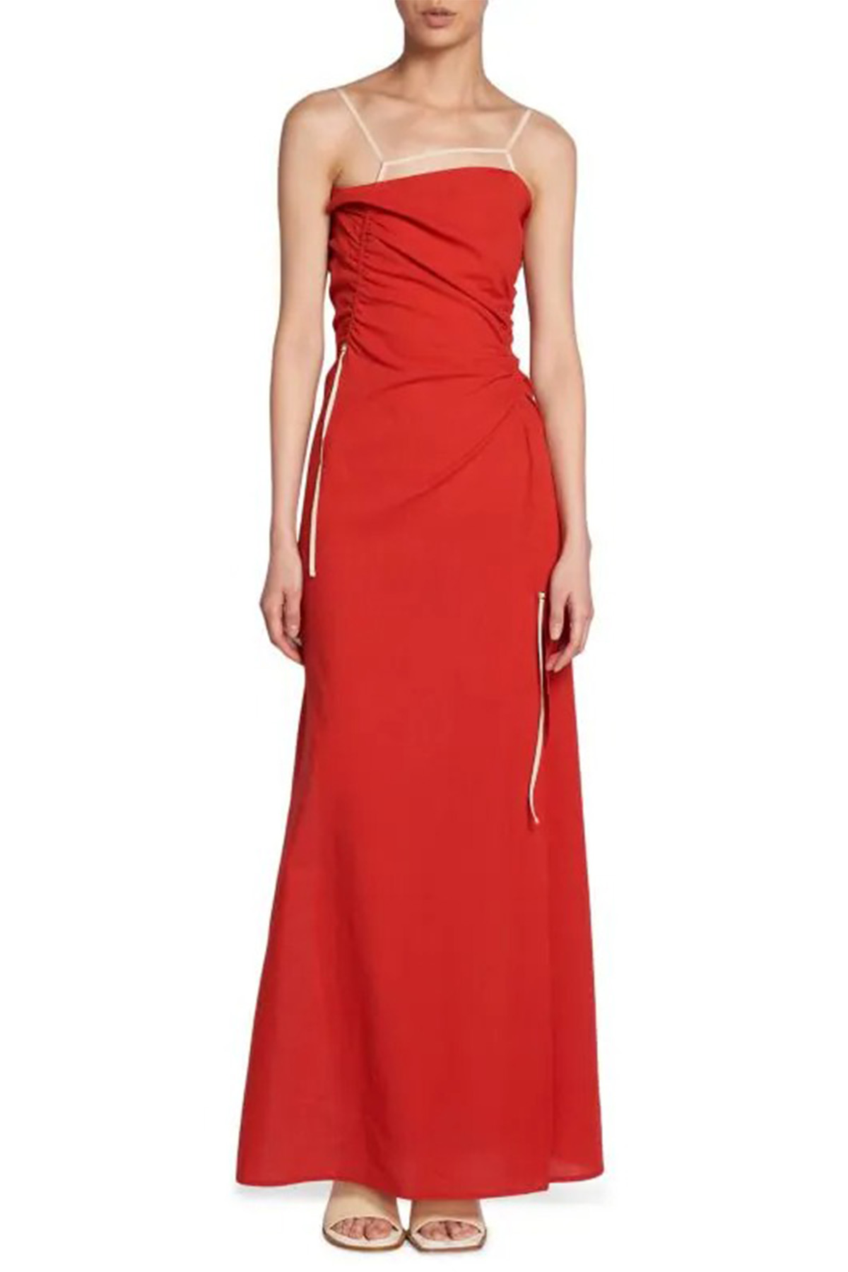 Gaua Sleeveless Ruched Maxi Dress