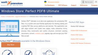 Website screenshot for Perfect PDF Ultimate