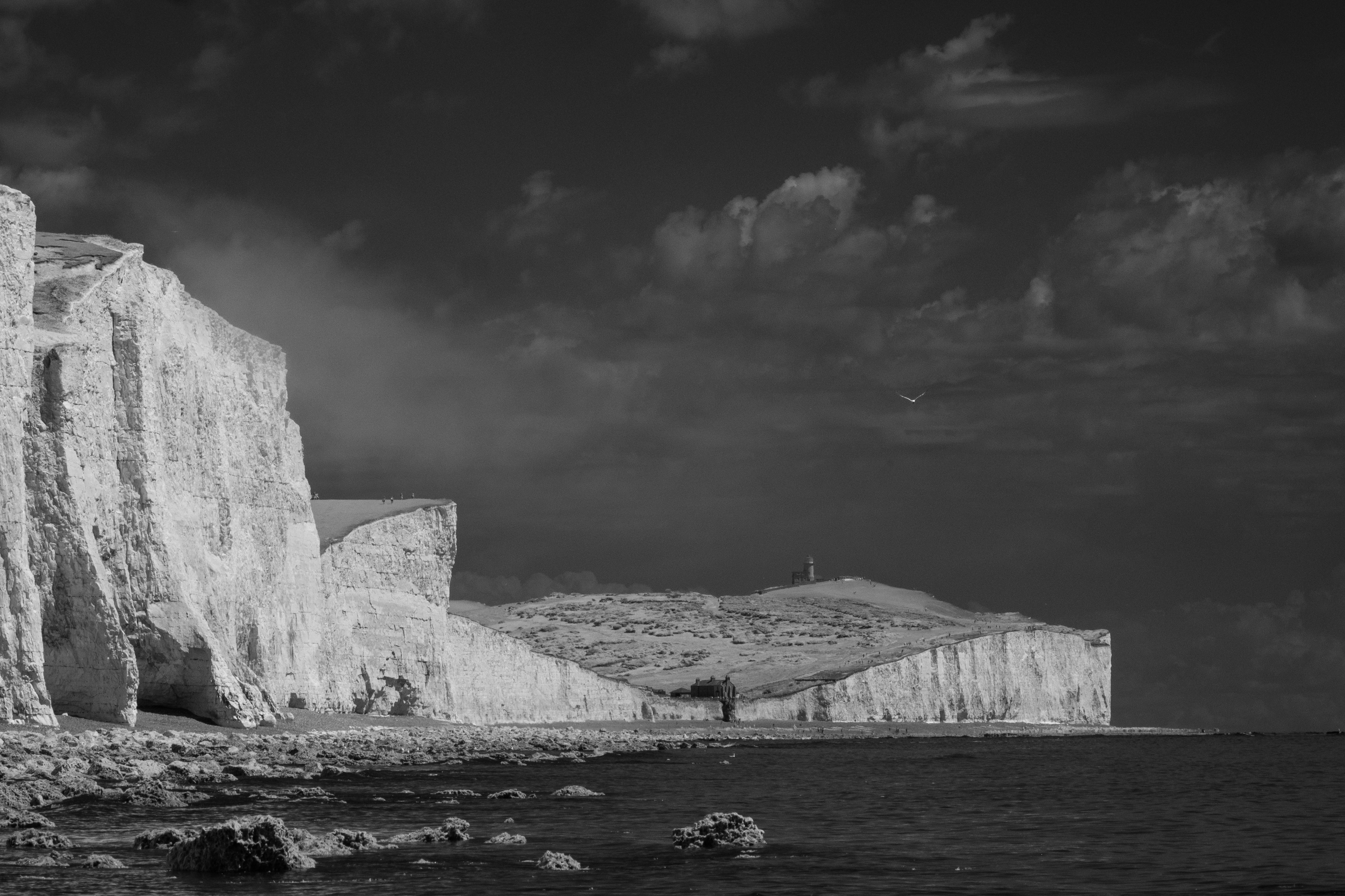 Infrared photos of the Seven Sisters cliffs in the UK