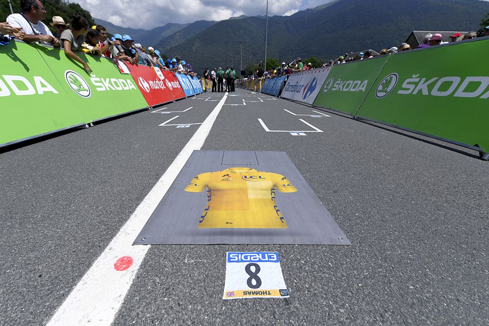 The start grid for stage 17 at the Tour de France
