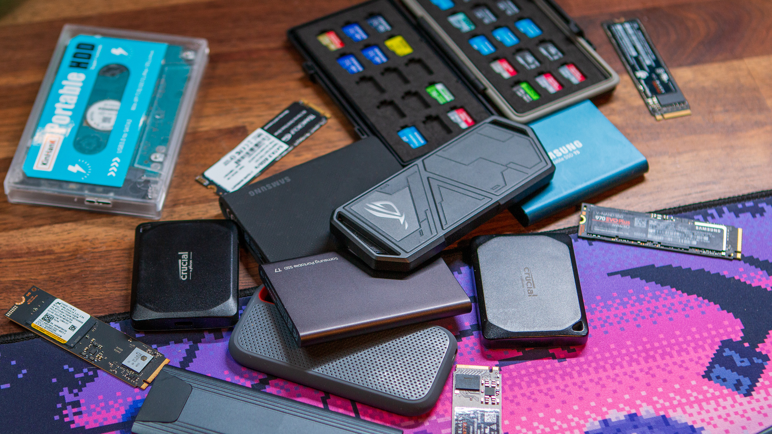 A variety of external storage solutions