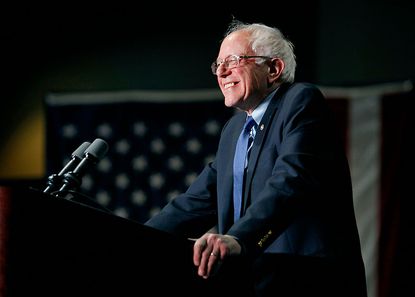 Bernie Sanders at a campaign event