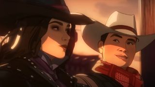 Two of the heroes dressed as cowboys in What If...? Season 3 trailer.