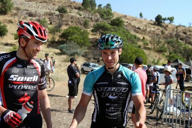 Andy Blair (left) and Jared Graves (right) after the men's race