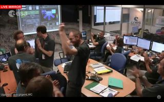 Rosetta Scientists Celebrate Crash Landing
