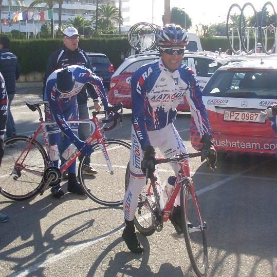 Russian champion Alexander Kolobnev rolls out
