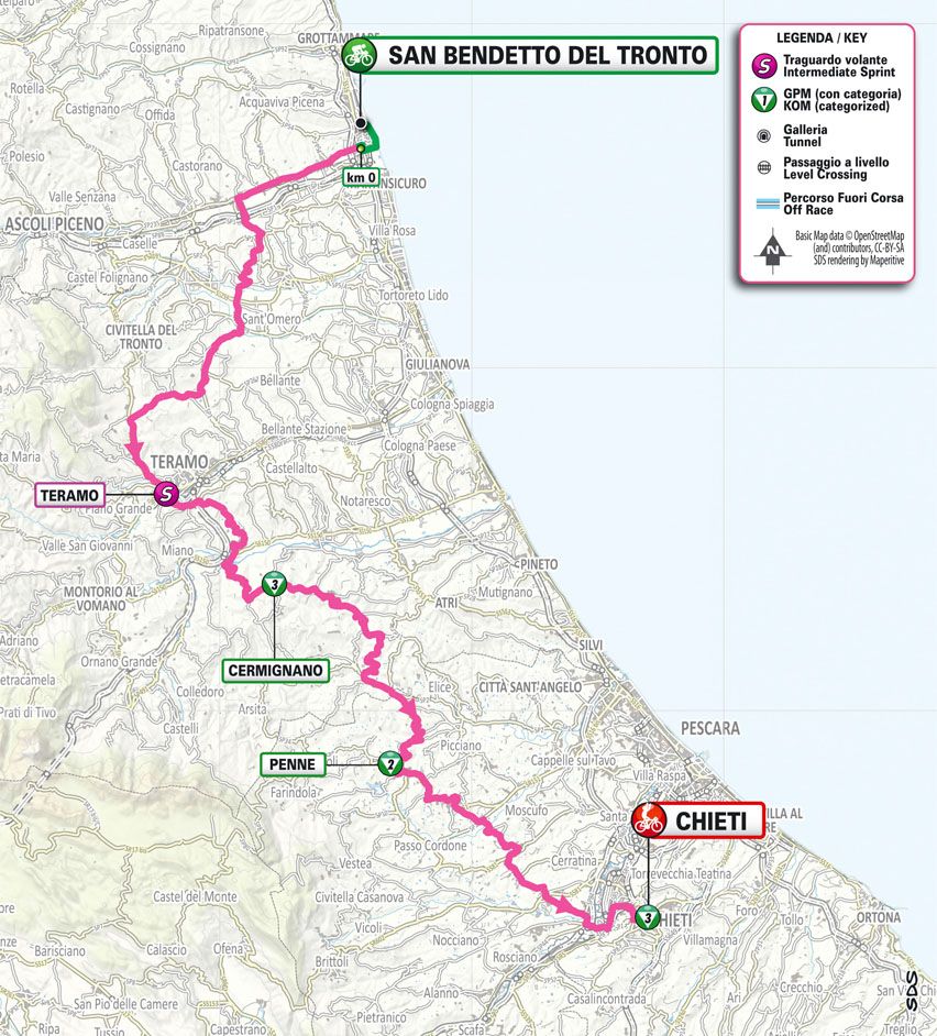 Maps of the 2024 Giro d'Italia Women