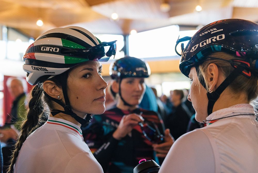 Back from the track, Elena Cecchini starts her first European race of the year for Canyon//SRAM at Ronde van Drenthe