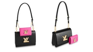 black and pink combo Twist Louis Vuitton bag