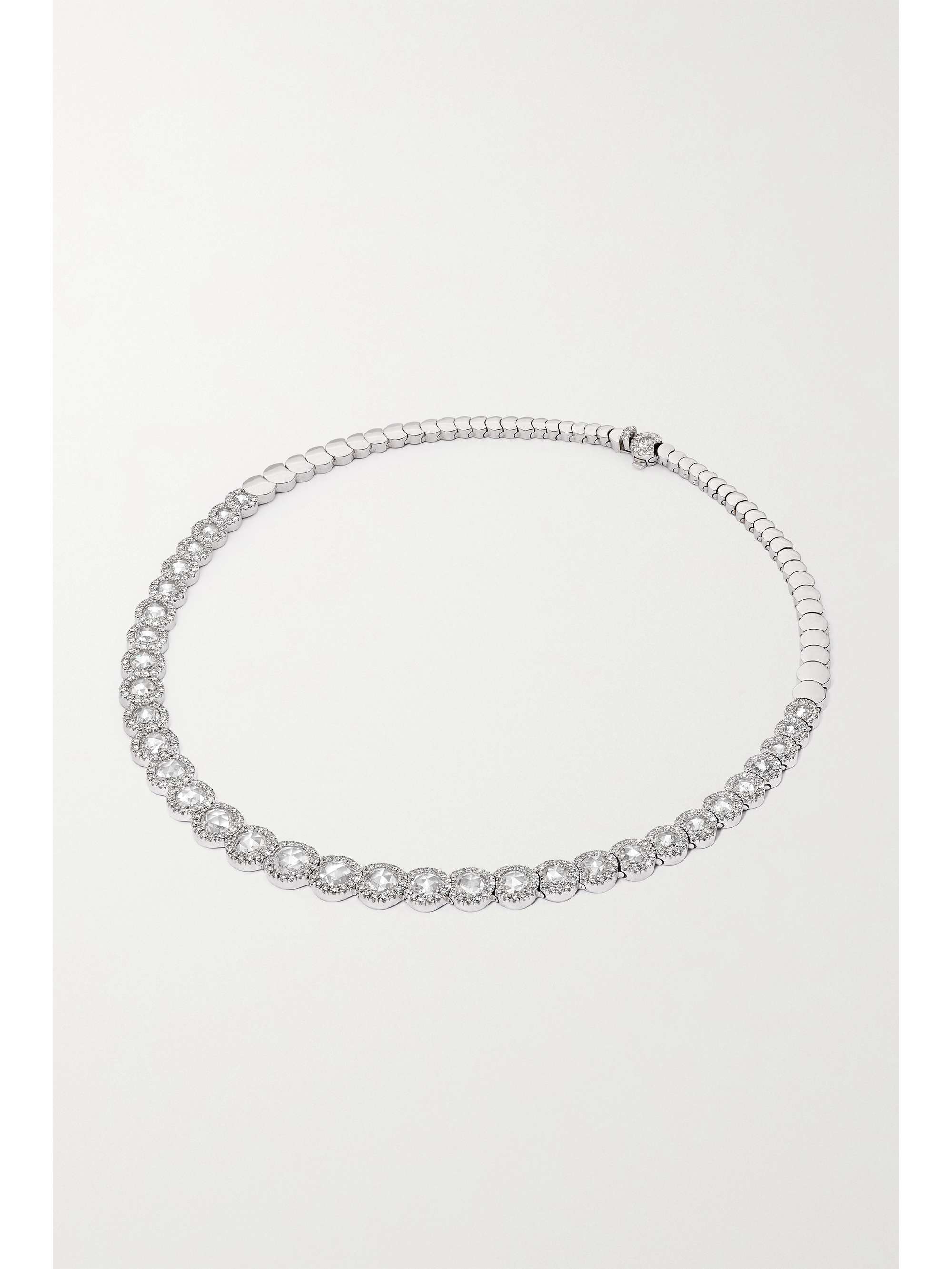 18-Karat White Gold Diamond Necklace