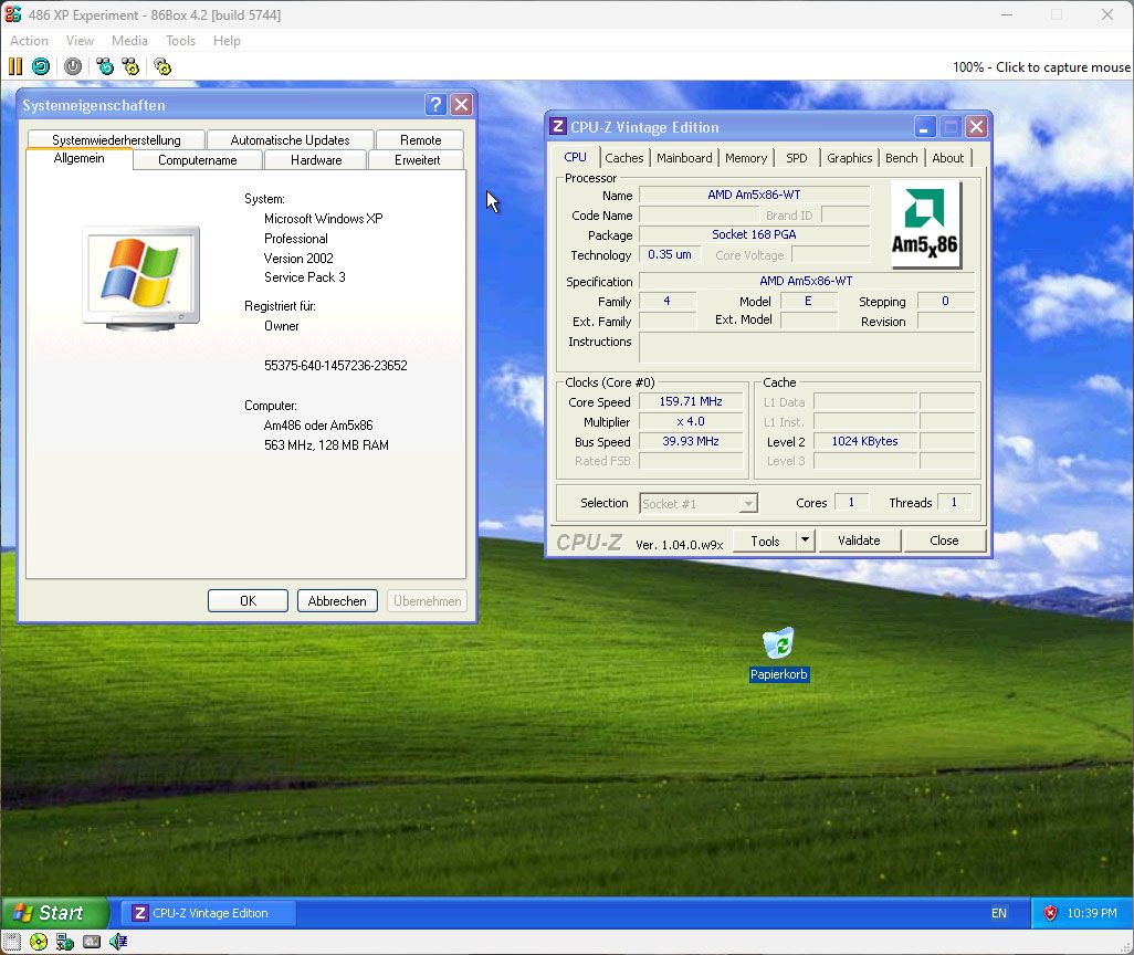 Windows XP on i486
