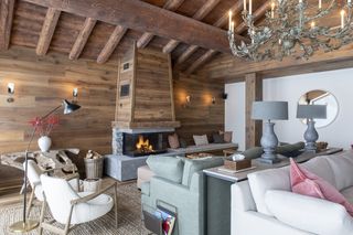 Living room of ski chalet