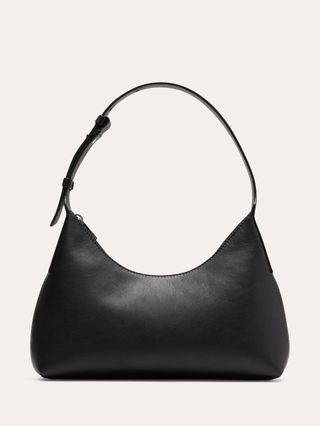 Leather Crescent Shoulder Bag