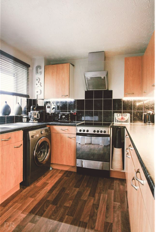 before shot of a wooden kitchen