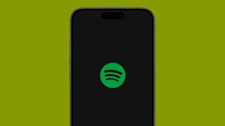Spotify logo on an iPhone
