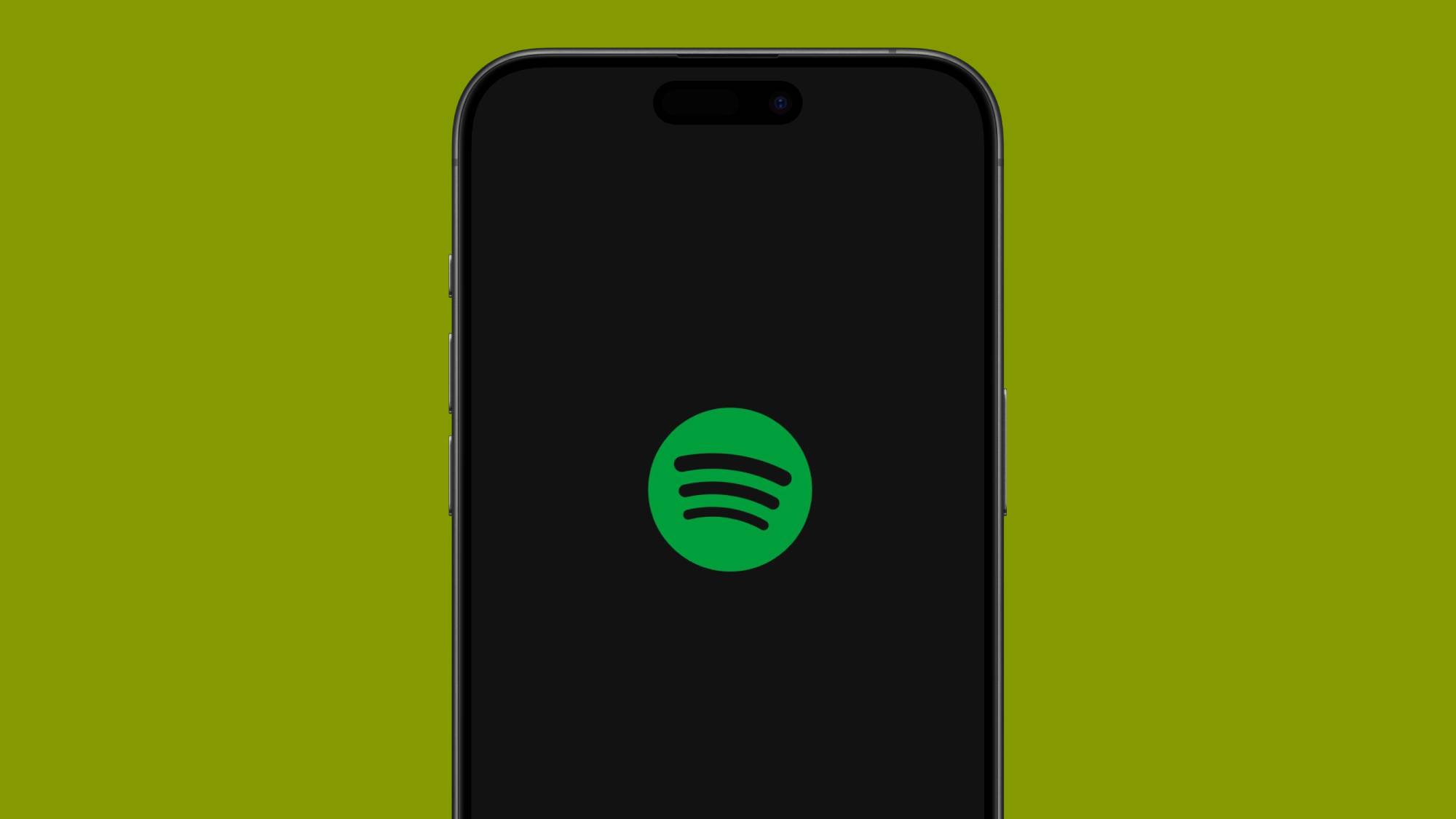 Spotify logo on an iPhone