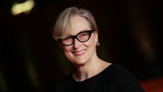 Meryl Streep is pictured with minimal eye-makeup whilst attending the 3rd Annual Academy Museum Gala at the Academy Museum of Motion Pictures in Los Angeles, December 3, 2023.