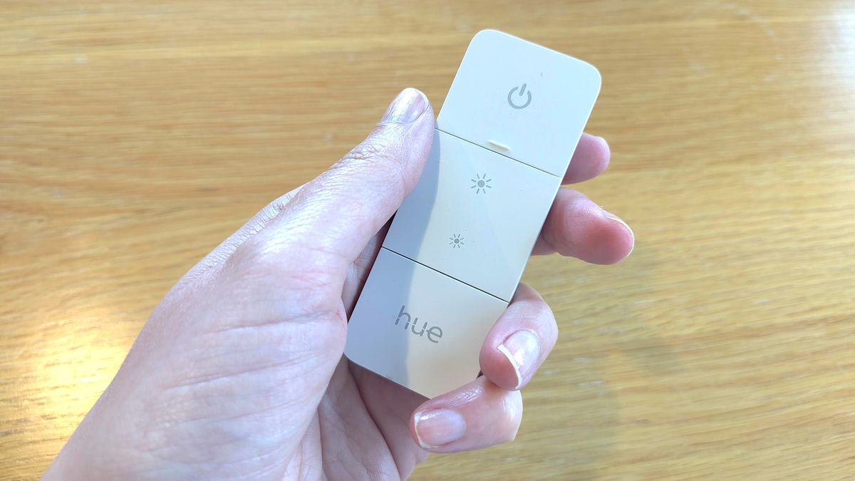 Philips Hue Dimmer Switch in woman's hand