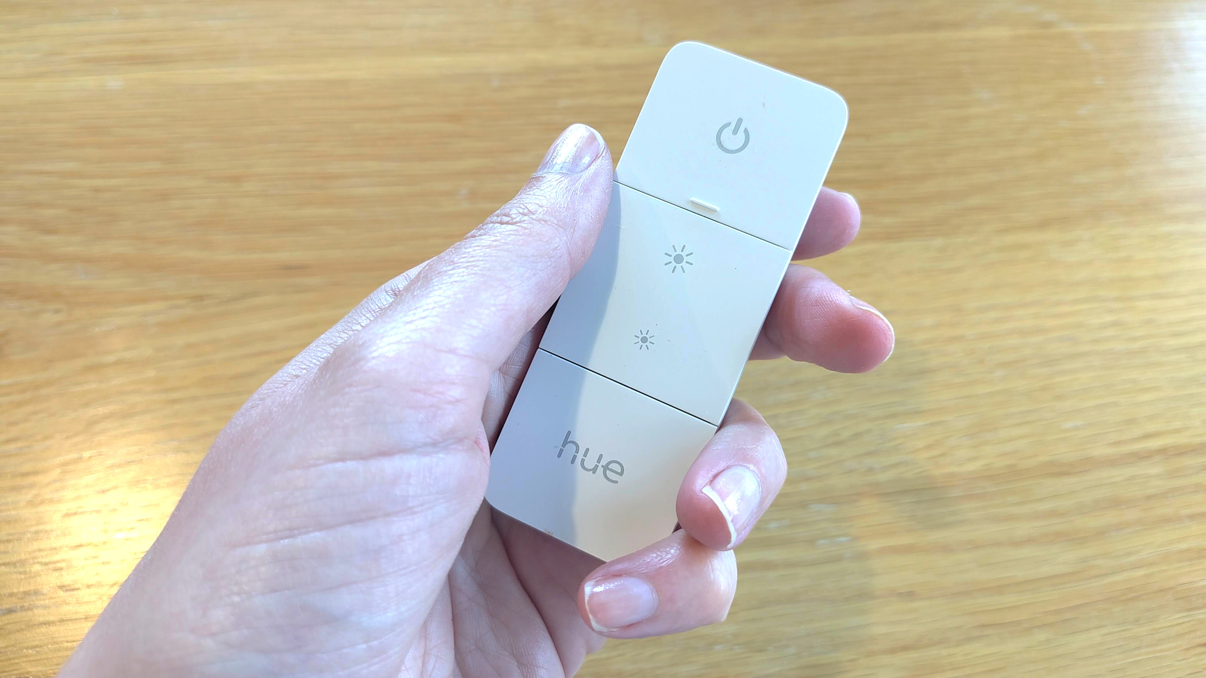 Philips Hue Dimmer Switch in woman's hand