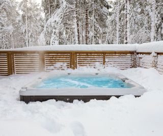 Hot tub in snow