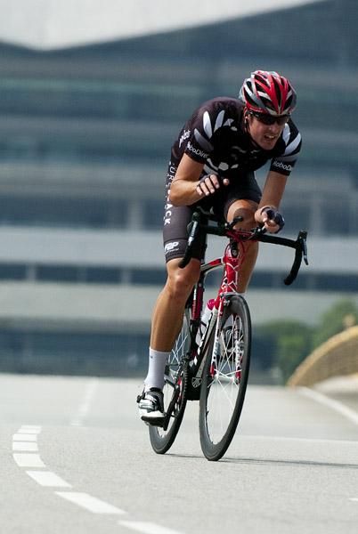 Sam Bewley (New Zealand National Team) in action during the time trial